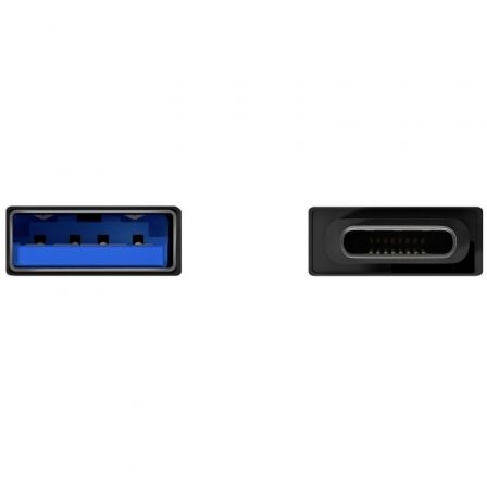AISENS Mini Adaptador Aluminio USB 3.2 Gen1 3A Negro (USB-C Macho a USB-A Hembra)